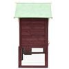 vidaXL Rabbit Hutch Mocha and White 140x63x120 cm Solid Firwood