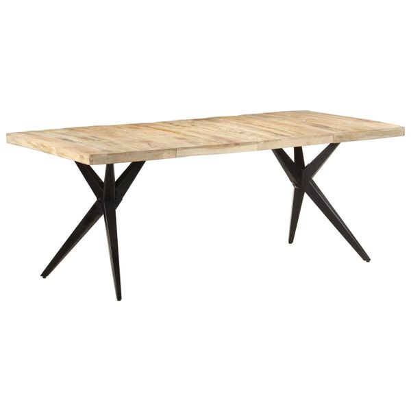 vidaXL Dining Table 200x90x76 cm Rough Mango Wood