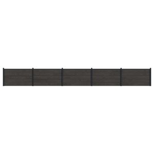 vidaXL Fence Panel 5 pcs WPC and Aluminium Black
