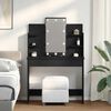 vidaXL Dressing Table Black oak 96 x 40 x 142 cm Engineered Wood