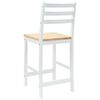 vidaXL Dining Chairs 2 pcs White 40 x 47.5 x 99.5 cm Solid Rubber Wood