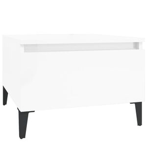 vidaXL Side Table High Gloss White 50x46x35 cm Engineered Wood