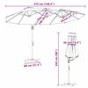 vidaXL Garden Cantilever Parasol Terracotta 372 x 198 x 243 cm