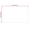vidaXL Kitchen Backsplash White 100 x 60 cm Tempered Glass