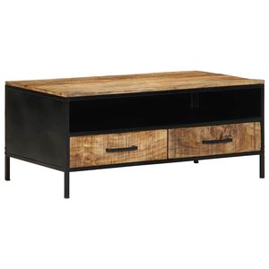 vidaXL Coffee Table Brown 90 x 50 x 40 cm Solid Mango Wood and Metal