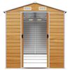 vidaXL Garden Shed Light Brown 191x385x198 cm Galvanised Steel