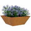 vidaXL Garden Planter 5 pcs Rusty 40 x 40 x 15 cm Weathering Steel