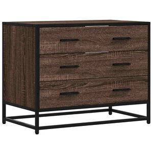 vidaXL Drawer Cabinet Brown Oak 70x41x56 cm Engineered Wood