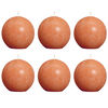 Bolsius Rustic Ball Candle 80 mm Orange 6 pcs