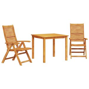 vidaXL Garden Dining Set 3 pcs Brown Solid Acacia Wood