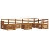 vidaXL Outdoor Sofa Set 9 pcs Natural