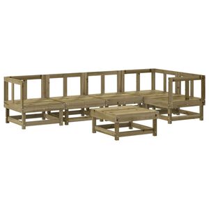 vidaXL 6 Piece Garden Lounge Set Impregnated Wood Pine