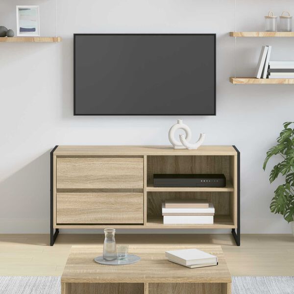vidaXL TV Cabinet Sonoma 100 x 36 x 49.5 cm Engineered Wood