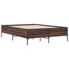 vidaXL Bed Frame without Mattress Brown Oak 135x190 cm Double
