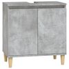 vidaXL 4 Piece Bathroom Furniture Set Concrete Grey Engineered Wood