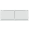 vidaXL TV Wall Cabinet with LED Lights White 100x31x35 cm