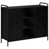 vidaXL Sideboard Black Oak 98.5 x 33 x 81 cm Engineered Wood