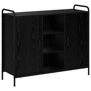 vidaXL Sideboard Black Oak 98.5 x 33 x 81 cm Engineered Wood
