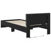 vidaXL Bed Frame with Headboard Black Oak 90 x 200 cm Engineered Wood