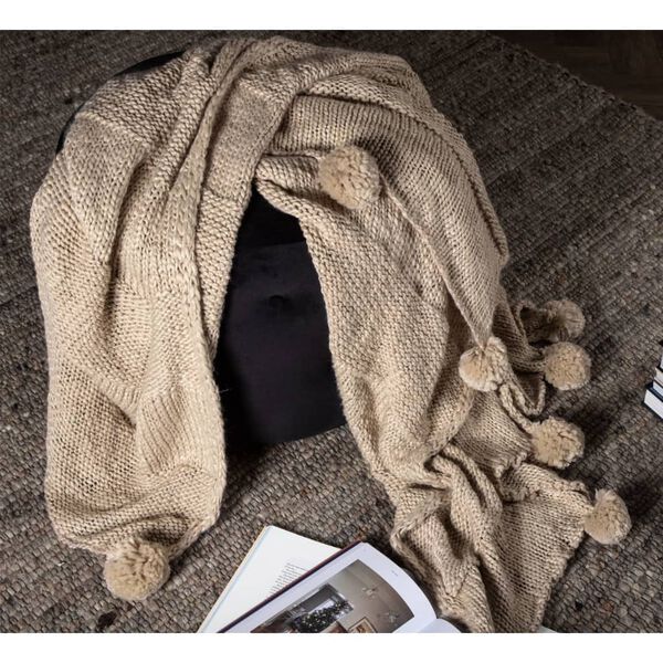 Venture Home Blanket Anny 170x130 cm Acrylic Beige