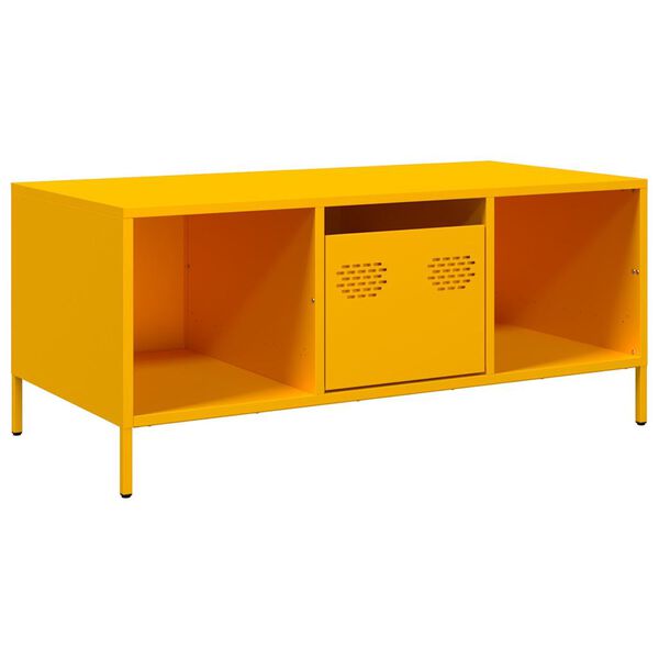vidaXL Coffee Table Mustard Yellow 101.5x50x43.5 cm Cold-rolled Steel