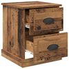vidaXL Bedside Cabinet with Drawer 2 pcs Old Wood 39 x 39 x 47.5 cm