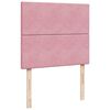 vidaXL Box Spring Bed with Mattress Pink 120x200 cm Velvet