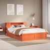 vidaXL Bed Frame without Mattress Wax Brown 160x200 cm Solid Wood Pine