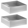 vidaXL Garden Planter 2 pcs Silver 80 x 80 x 30 cm Galvanised Steel