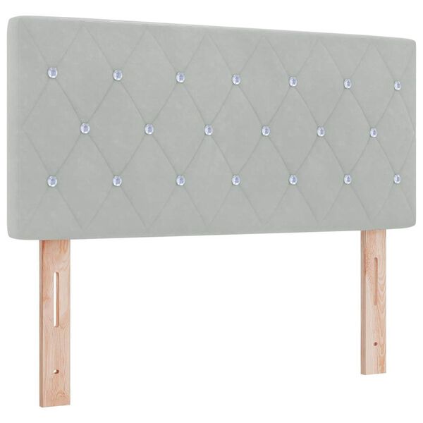 vidaXL Headboard with Headboard Light Grey 90 cm Faux Leather
