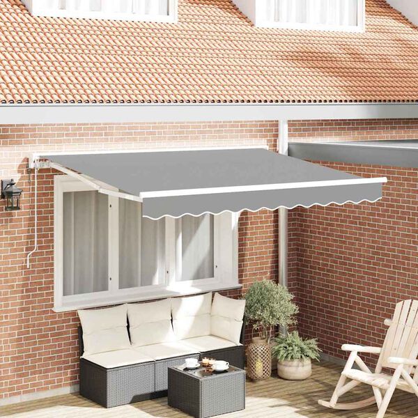 vidaXL Awning Frame White 3.5 x 2 m Metal