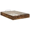 vidaXL Ottoman Bed Frame Smoked Oak 193 x 120 x 25 cm Engineered Wood
