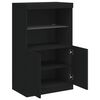 vidaXL Sideboard with LED Lights Black 60.5x37x100 cm