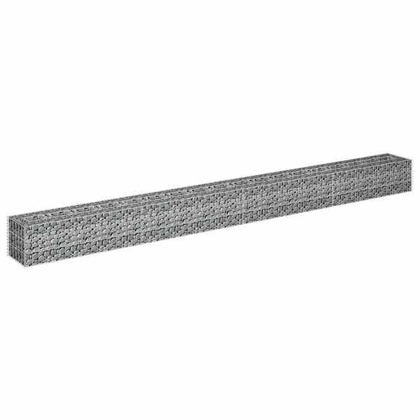 vidaXL Gabion Raised Bed Galvanised Steel 360x30x30 cm
