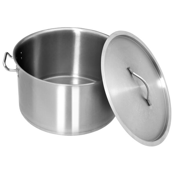 vidaXL Stock Pot 44 L 45x28 cm Stainless Steel