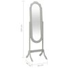 vidaXL Free Standing Mirror Grey 46x48x164 cm