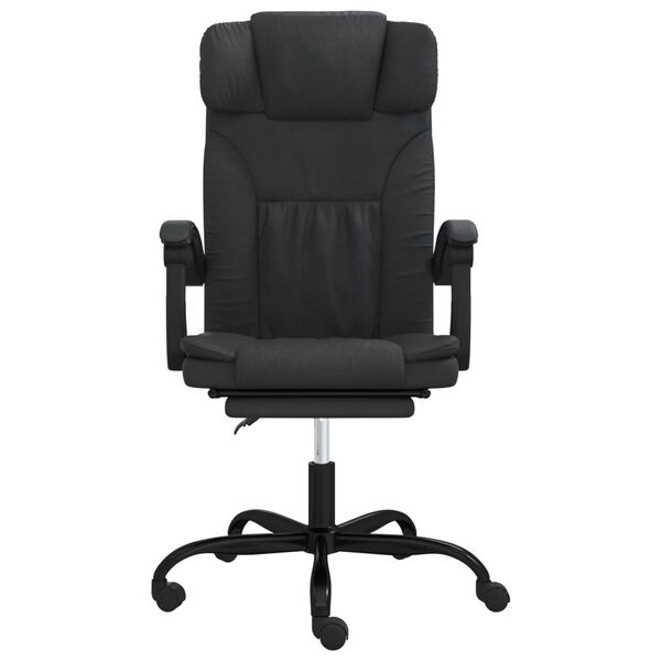 vidaXL Reclining Office Chair Black Faux Leather