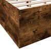 vidaXL Bed Frame without Mattress Smoked Oak 135x190 cm Double