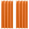 vidaXL Blackout Curtains with Rings 2 pcs Bright Orange 260 x 140 cm