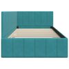 vidaXL Corner Bed Frame with Headboard Turquoise 90 cm x 190 cm Velvet