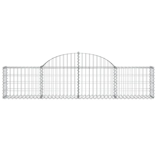 vidaXL Arched Gabion Baskets 5 pcs 200x30x40/60 cm Galvanised Iron