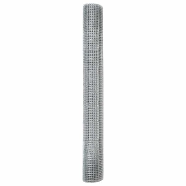 vidaXL Welded Wire Fence Silver 1.4 x 10 m