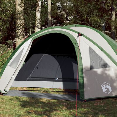 vidaXL Camping Tent 4-Person Green Waterproof