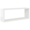 vidaXL Wall Cube Shelf 2 pcs High Gloss White 60x15x23 cm Engineered Wood