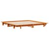 vidaXL Bed Frame without Mattress Wax Brown 180x200 cm Super King Solid Wood Pine