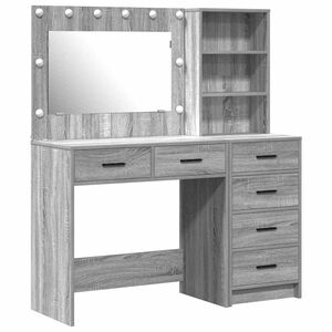 vidaXL Dressing Table 2 pcs Light Grey 78.5 x 41 x 135 cm