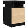 vidaXL Bedside Cabinet 2 pcs Black Oak 35 x 39 x 55 cm Engineered wood