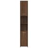 vidaXL Bathroom Cabinet Brown Oak 30x30x183.5 cm Engineered Wood