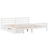 vidaXL Bed Frame without Mattress White 200x200 cm Solid Wood Pine