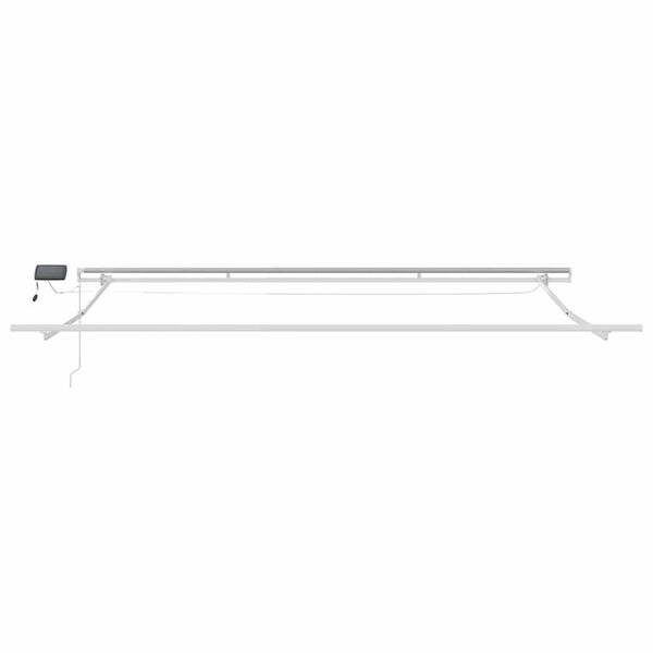 vidaXL Awning Frame with LED Strip Lights White 400 x 350 cm Aluminium